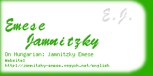 emese jamnitzky business card